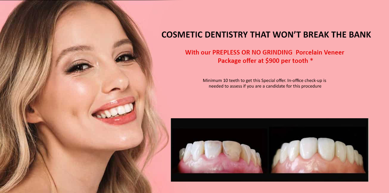 Dental Veneers, Crown, Dental Bonding SPECIAL PACKAGED OFFER IN NOBLE PARK NORTH, WHEELERS HILL, MULGRAVE, GLEN WAVERLY, SPRINGVALE, CLAYTON, DANDENONG